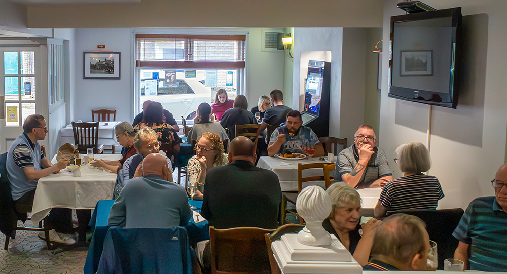 The bar at The George Hotel in Chatteris